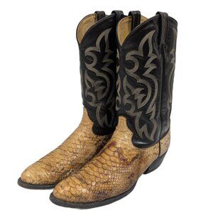 Tony Lama Python Snake Skin Vintage Men's 13 B Western Boots 8114 - Conditioned